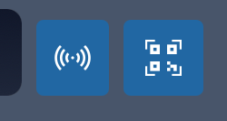 RFID and QR code icons for scanning